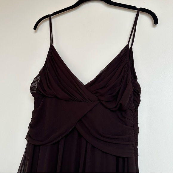 Theory Vintage y2k Silk Dress Chocolate Brown - Picture 2 of 9